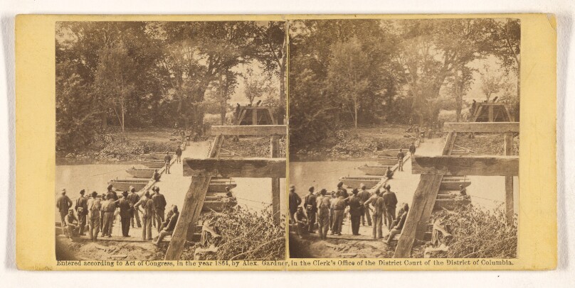 Ruins of Bridge at Mrs. Nelson's, Crossing on the Pamunky, 28th May, 1864.