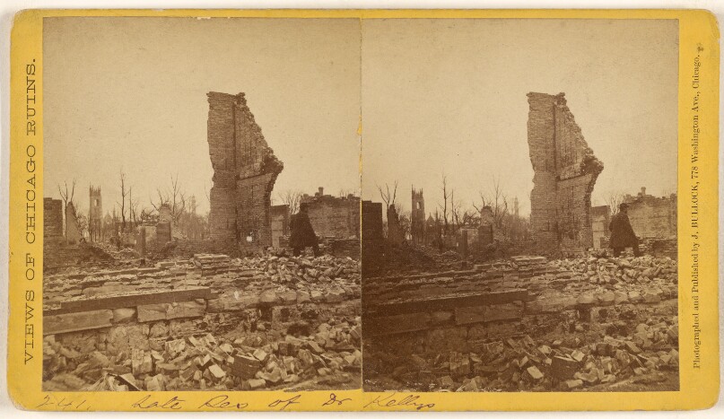 [Late Residence of Dr. Kelly's, Ruins of the Chicago Fire, 1871]