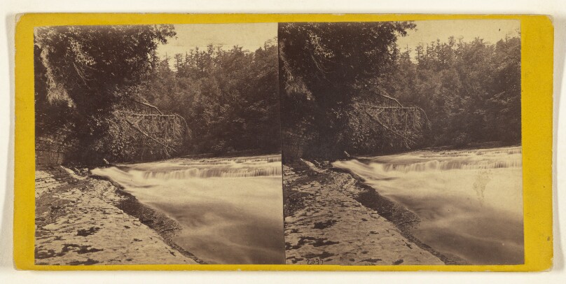 Trenton Falls, New York. View of the Rapids, between the Lower and High Fall.