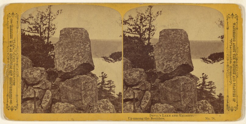 Up among the Boulders. [Devil's Lake and Vicinity]