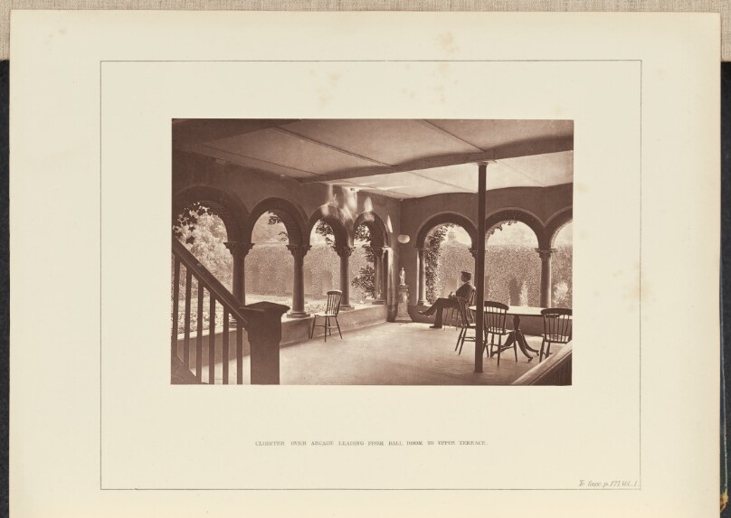 Cloister over Arcade Leading from Ball Room to Upper Terrace