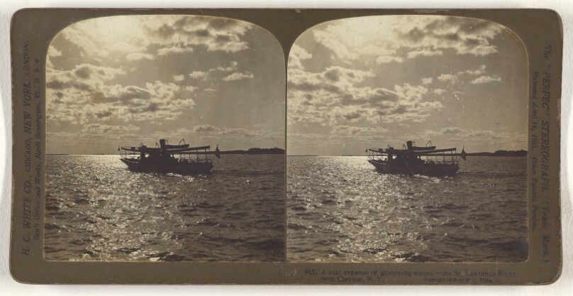 A vast expanse of glistening waves, - the St. Lawrence River from Clayton, N.Y.