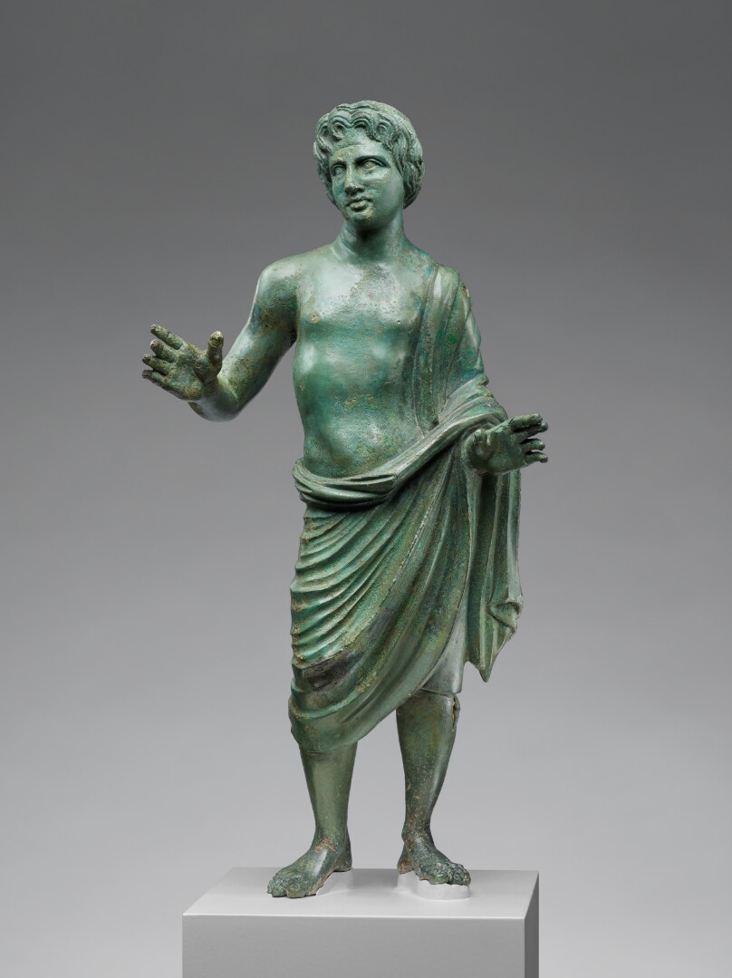 Statuette of a Man inscribed with a Dedication to the Etruscan God Lur