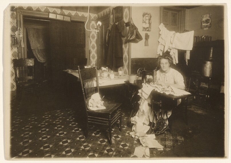 [Home Work (Woman at Sewing Machine)]