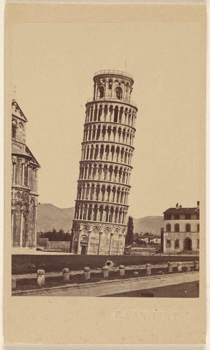Leaning Tower of Pisa. 22 March 67. An incline of 13 feet from the perpendicular.