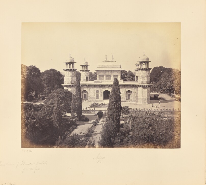 Agra; The Mausoleum of Prince Etmad-Dowlah, from the Gate