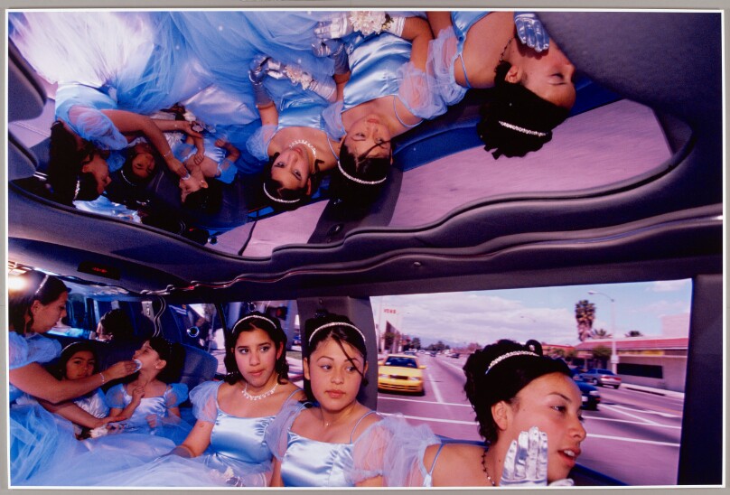 Ruby, 15, on the day of her quinceañera, a coming-of-age ritual in Latin American communities, Huntington Park, California, 2001