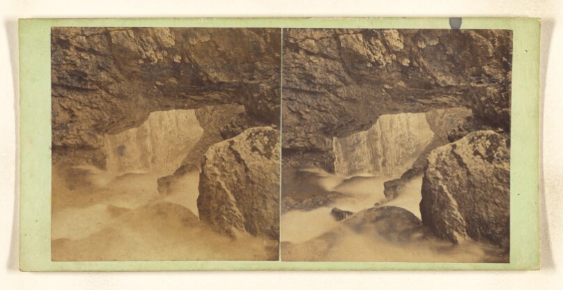 Gordale, A peep through the natural arch.