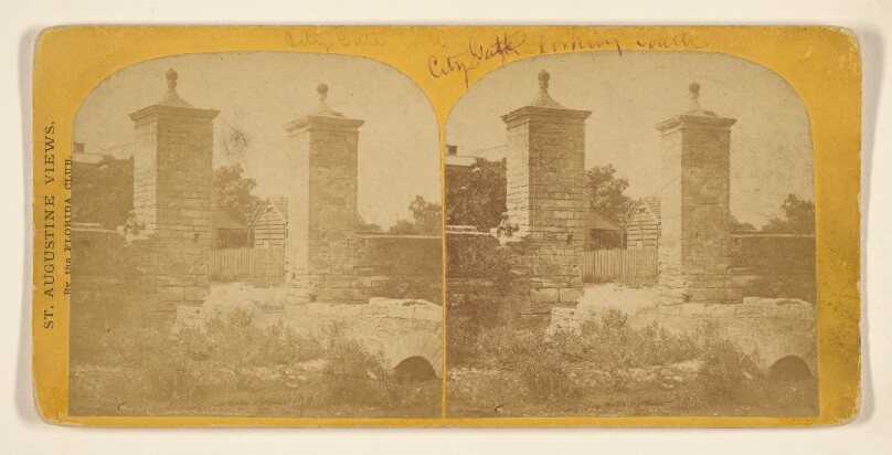 [City Gate, looking south, St. Augustine, Florida]