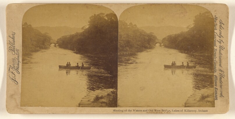 Meeting of the Waters and Old Weir Bridge, Lakes of Killarney, Ireland.