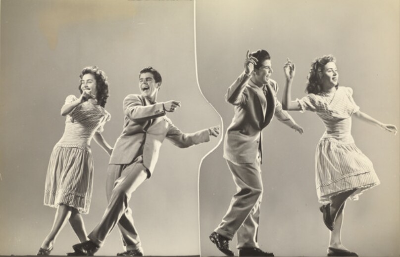 [Stanley Catron and Kaye Popp Demonstrating Steps of The Lindy Hop]