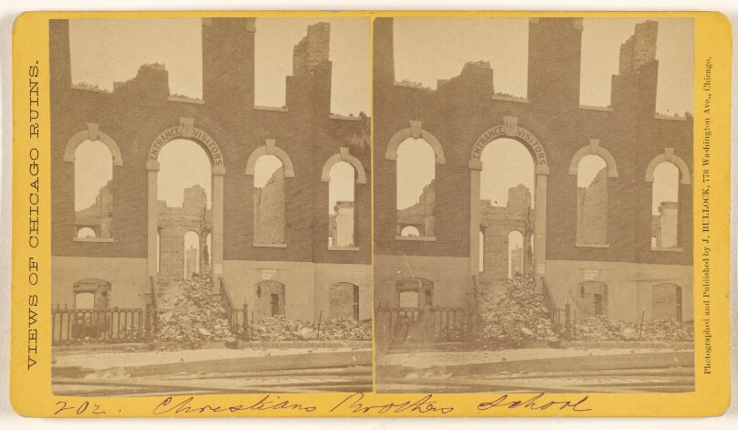 [Christians Brothers School, Ruins of the Chicago Fire, 1871]