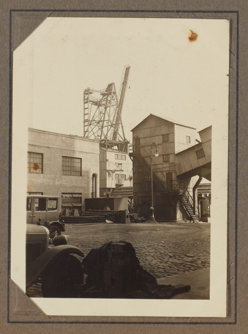 [Buildings, crane, and cars, New York]