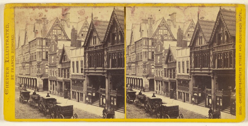 Chester - Eastgate Street and Grosvenor Hotel. [Chester, England]