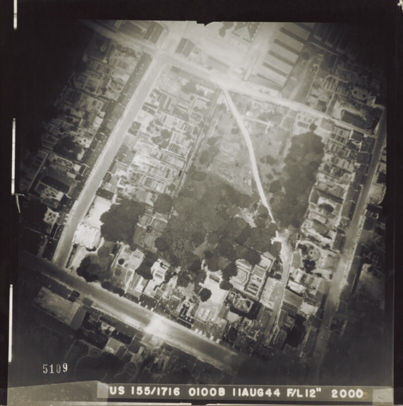Aerial Night Flash Near Hospital, FR 11 Aug 1944