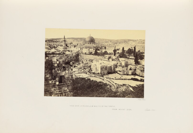 View over Jerusalem and Site of the Temple. From Mount Zion
