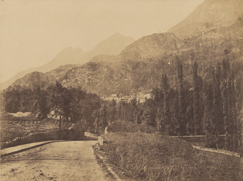 [Road at base of mountains]