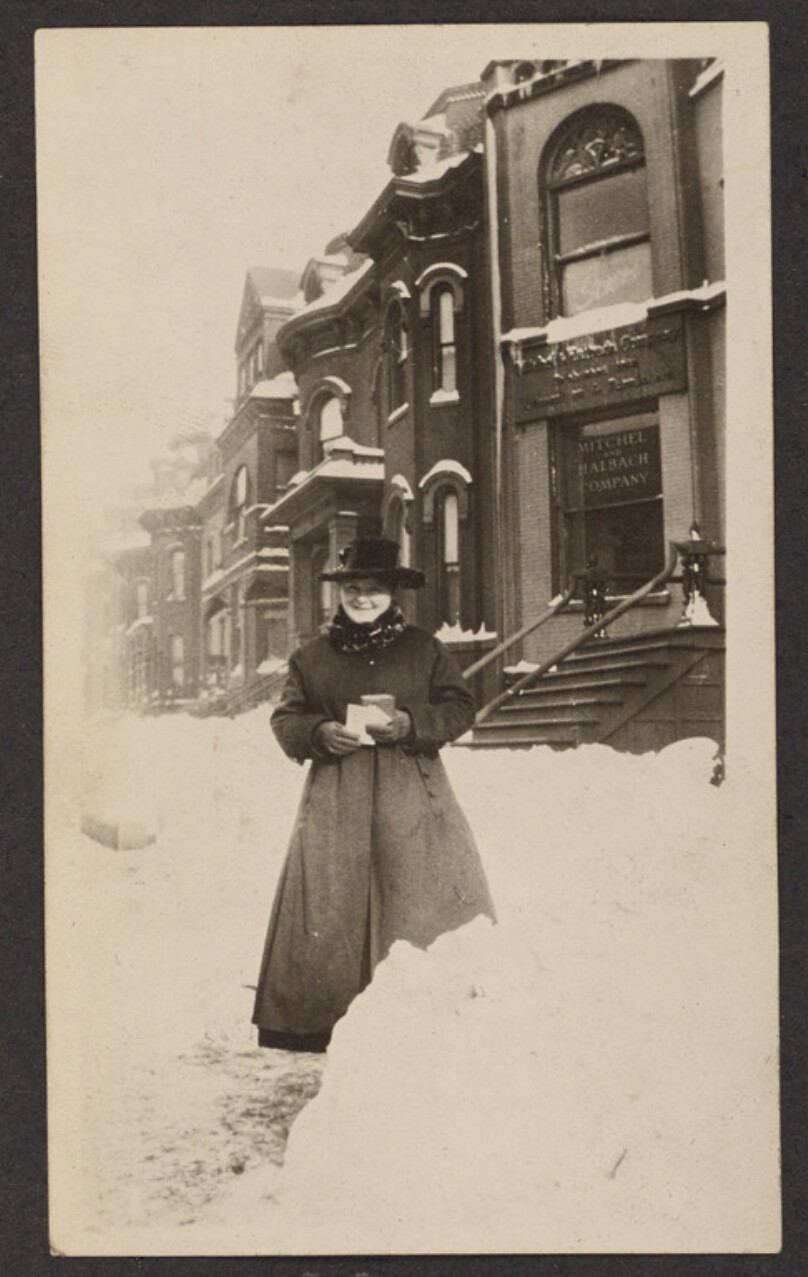 [Woman in the snow]