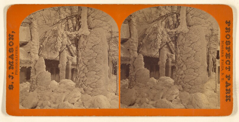 [Ice formation encompassing a house, Niagara Falls, N.Y.]