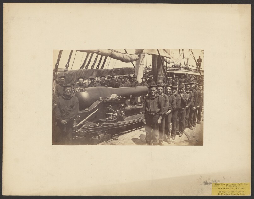 Pivot Gun and Crew, U.S. Ship Pocahontas, Edisto Island, South Carolina