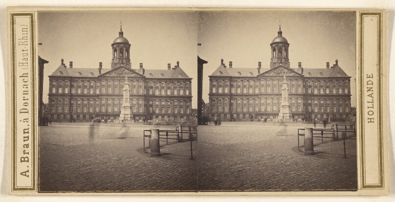 Amsterdam. Place du Dam et le Palais (het Paleis).