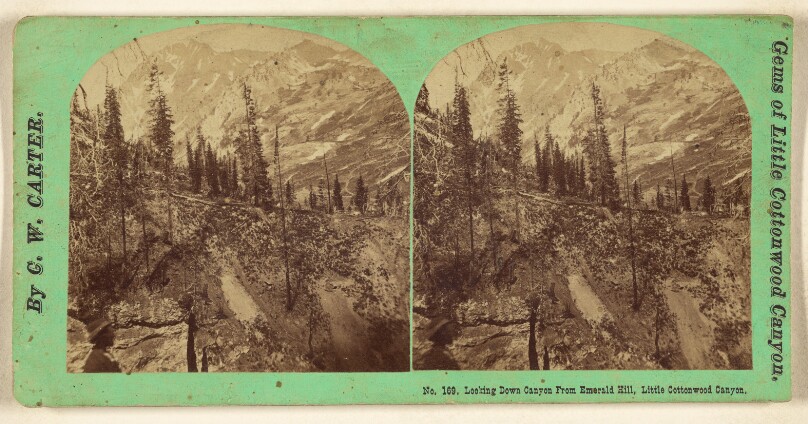 Looking Down Canyon From Emerald Hill, Little Cottonwood Canyon.
