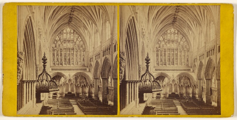 [Interior of cathedral at Exeter, England]