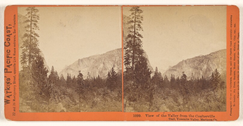 View of the Valley from the Coulterville Trail, Yosemite Valley, Mariposa County, Cal.