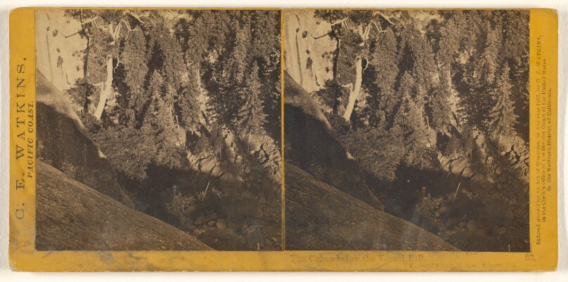 The Canon below the Vernal Fall, Yosemite Valley, Mariposa County, Cal.
