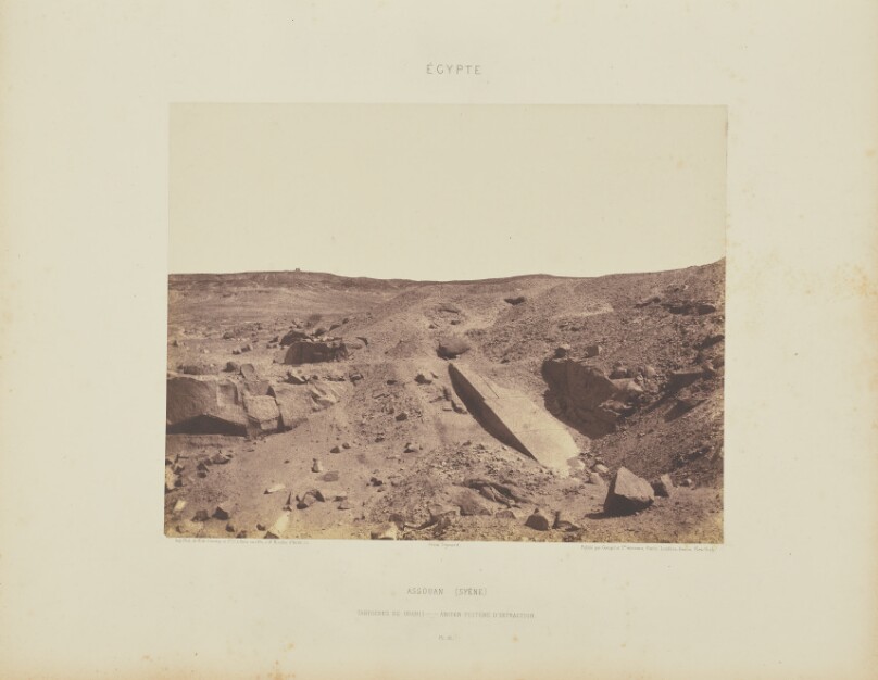 Assouan (Syène). Carrières de Granit - Ancien Système d'Extraction
