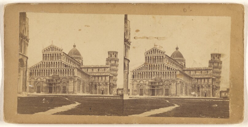 [The Baptistery and Leaning Tower of Pisa]