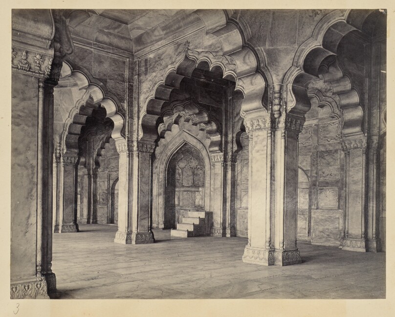 [Interior view of the Moti Masjid]