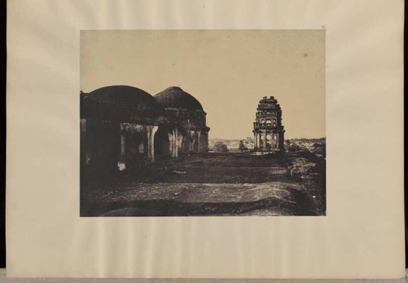Madura. [Trimul Naik's] Palace, South East Turret from the Roof with Part of Domed Roof.