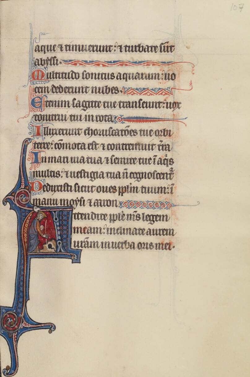 Initial A: Moses Striking a Rock