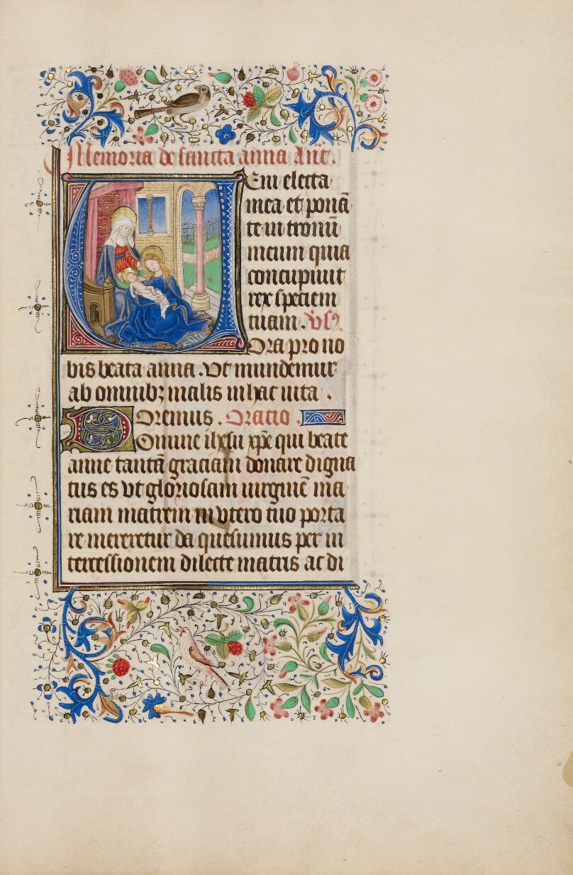 Initial V: The Virgin and Child with Saint Anne