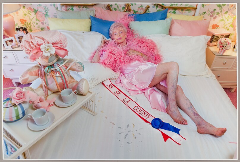 Jackie Goldberg, 72, a.k.a. “the Pink Lady,” won Ms. Senior Los Angeles County with a monologue entitled “To Age or Not to Age,” Woodland Hills, Los Angeles, 2005