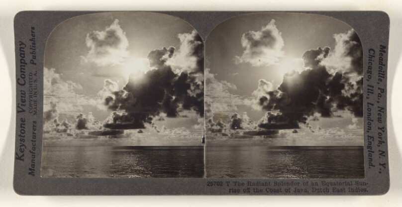 The Radiant Splendor of an Equatorial Sunrise off the Coast of Java, Dutch East Indies.