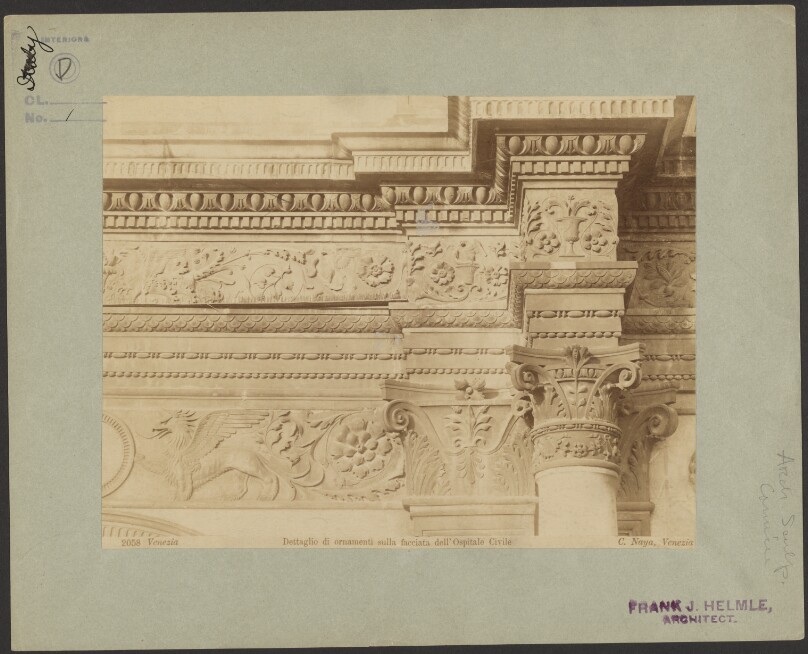 Ornamentation detail from the facade of the Civil Hospital