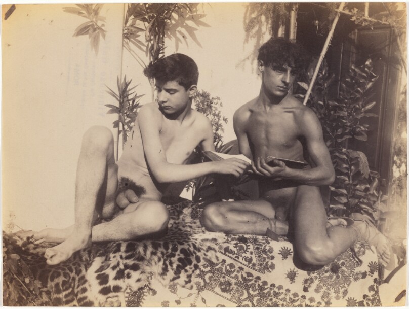 [Two Young Men Seated Beside Each Other, Nude]