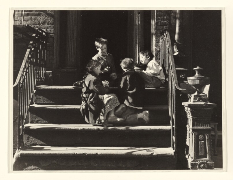 Gypsy Children Playing Cards, Pitt Street, New York