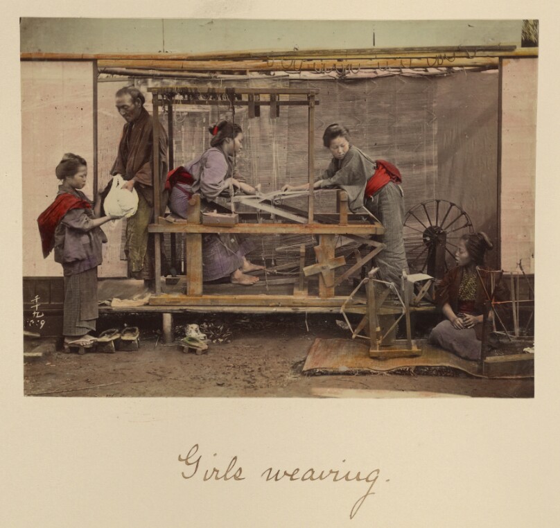 Girls Weaving