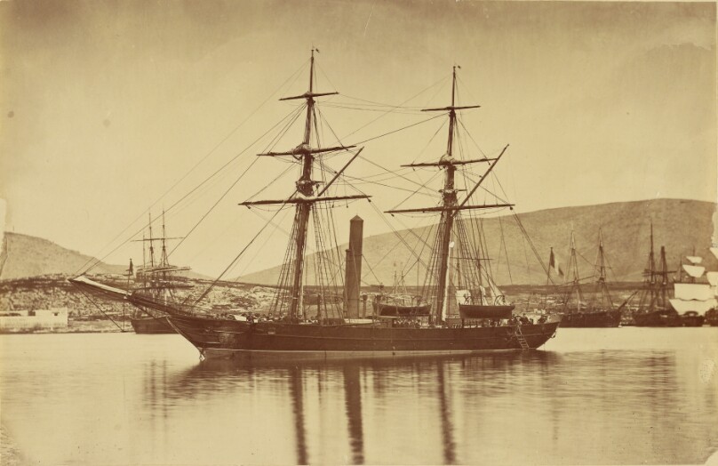 [The Salamandre in port]