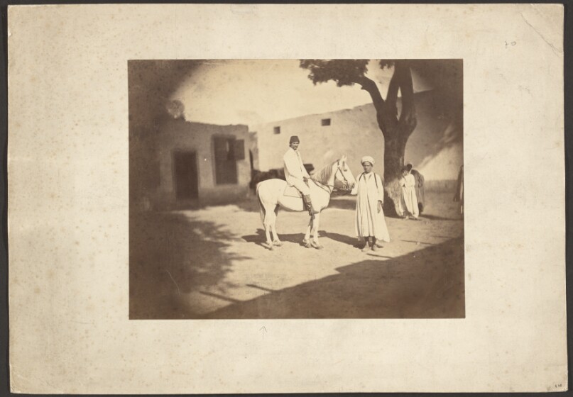 [Two men and horse]