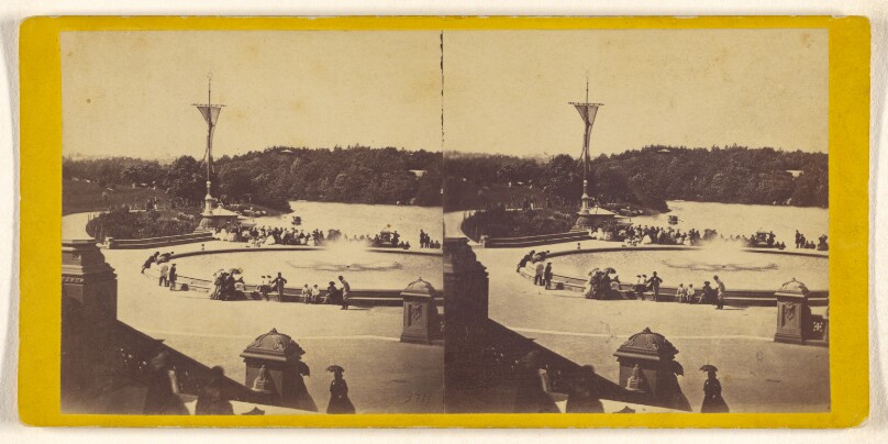 A Visit to The "Central park" in the Summer of 1863. Instantaneous View of The Lake From the Terrace.