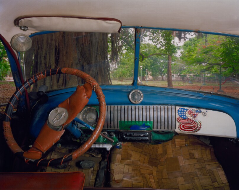La Flora Park, Calles 9 and 6, Miramar, Looking North from Orestas Aracinana Suárez's 1952 Chevrolet, Havana