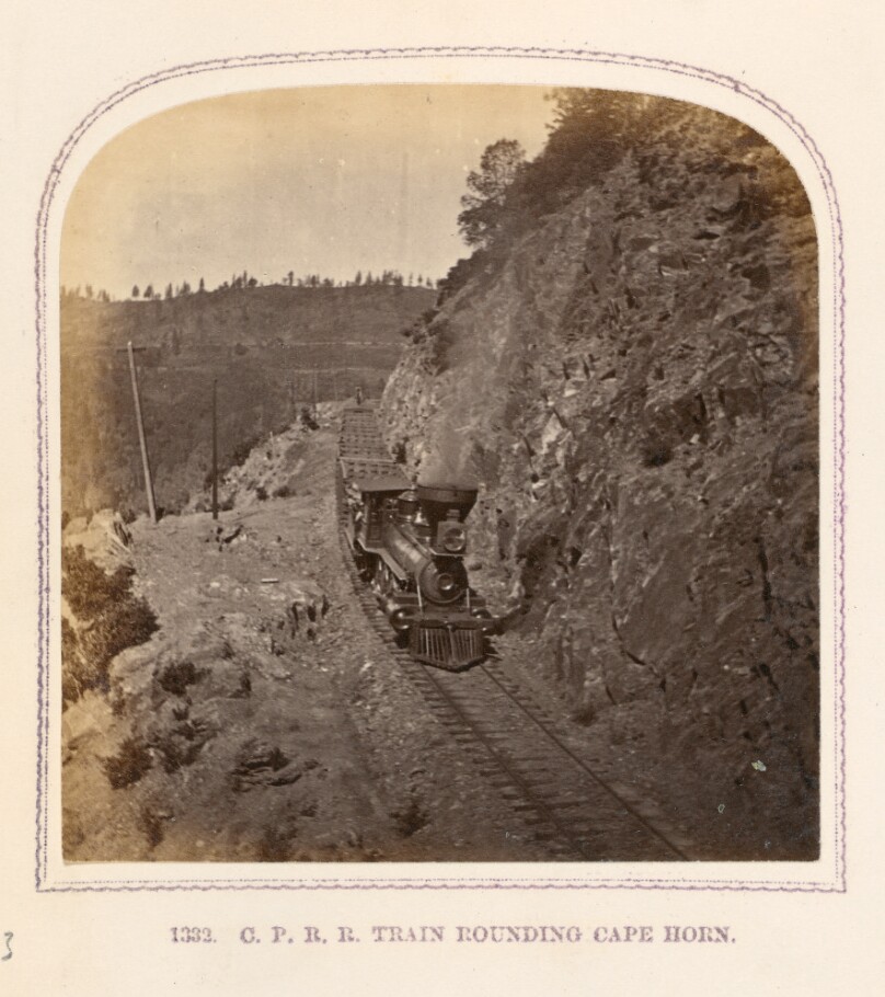 C.P.R.R. Train Rounding Cape Horn