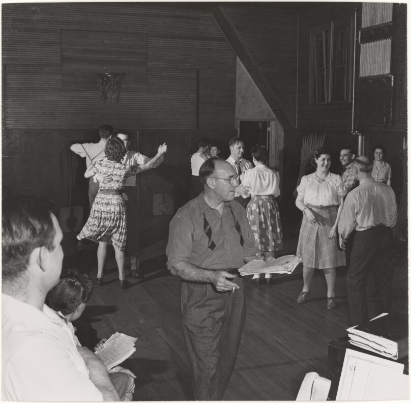 Plant Employees Rehearsing for the “ESSO” Show in the Gymnasium at the Bayway Community Center, Elizabeth, NJ