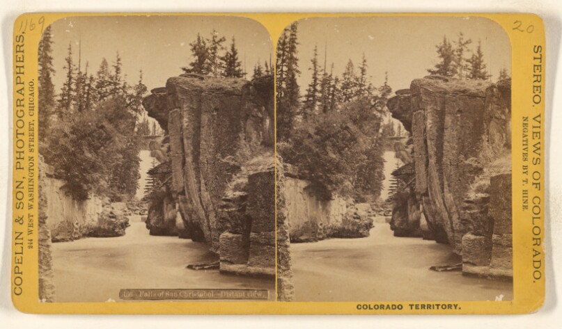 Falls of San Christobel - Distant view. [Colorado Territory]