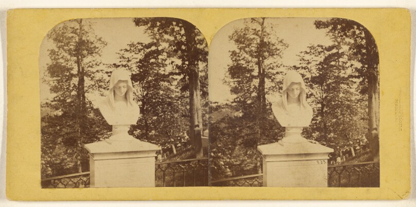 [Bust on top of grave of S. Griffin, Greenwood]