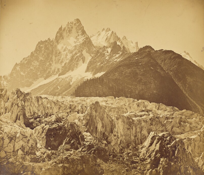 Le Mont-Blanc (Haute-Savoie), Le glacier des Bois et l'Aiguille des Charmoz